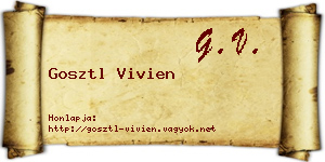 Gosztl Vivien névjegykártya